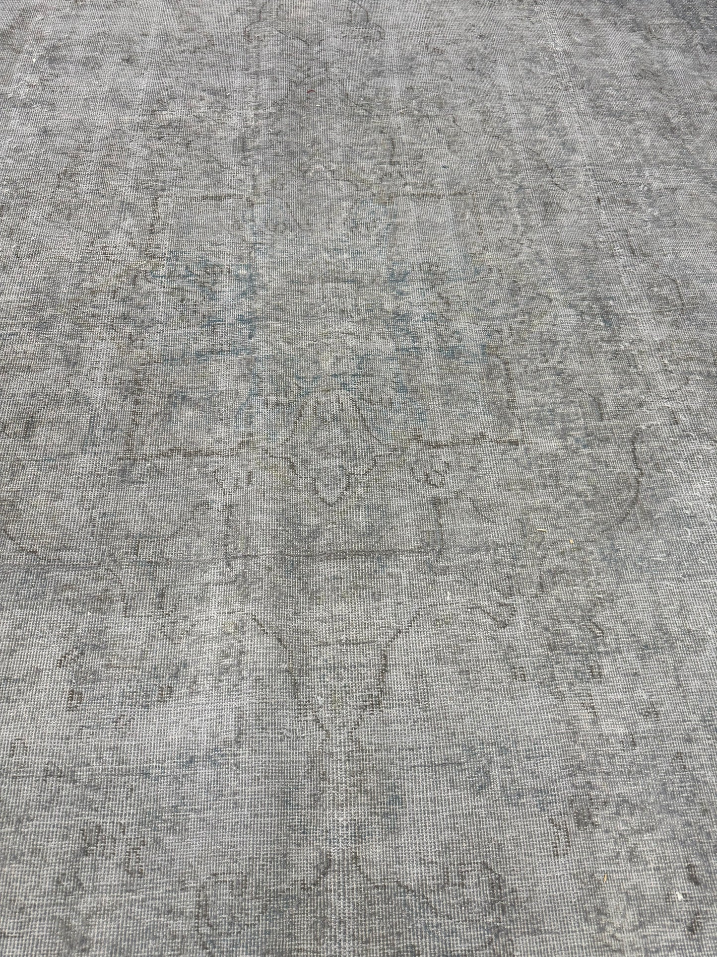 Vintage Distressed Overdye Persian Tabriz