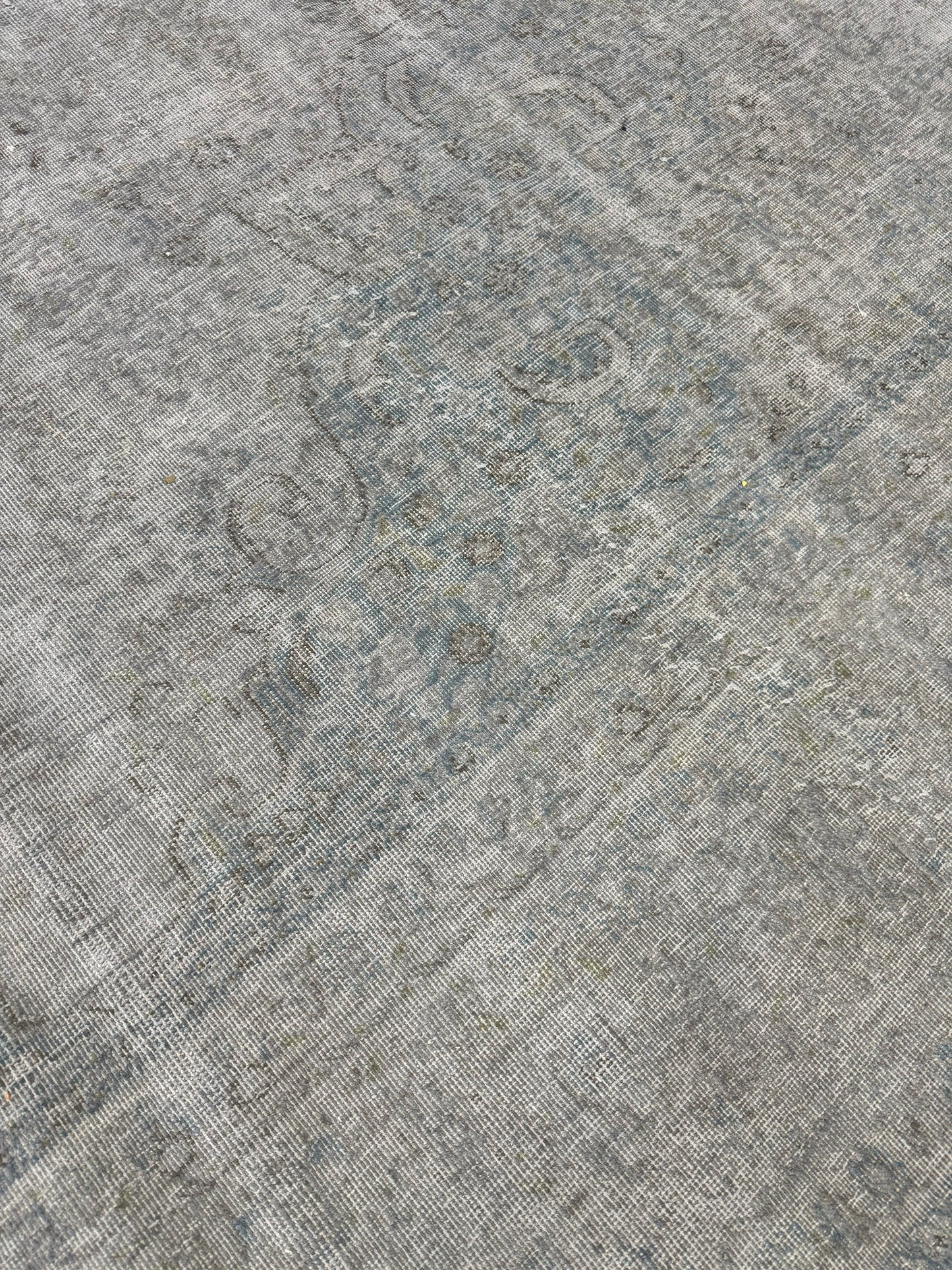 Vintage Distressed Overdye Persian Tabriz