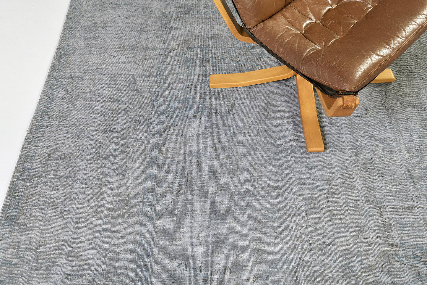 Vintage Distressed Overdye Persian Tabriz