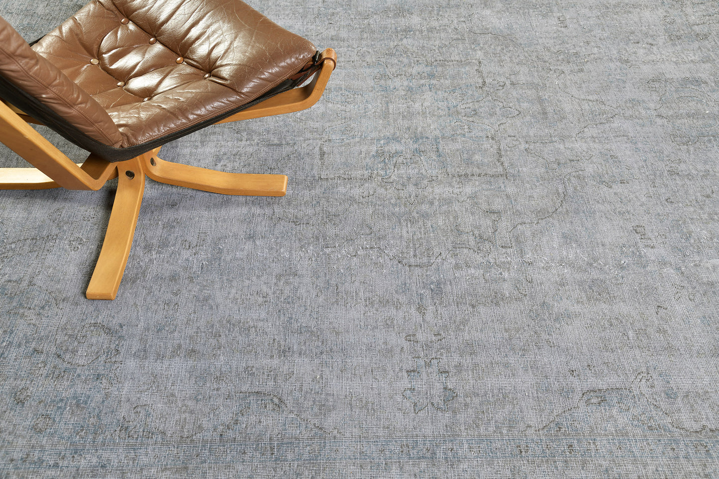 Vintage Distressed Overdye Persian Tabriz