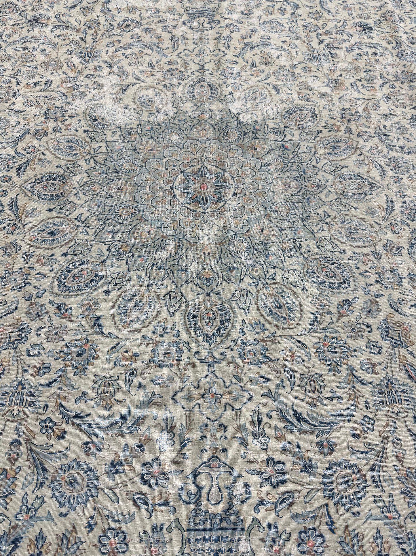 Vintage Distressed Persian Kashan
