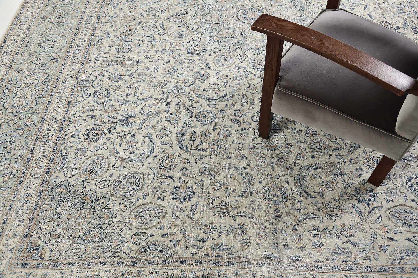 Vintage Distressed Persian Kashan