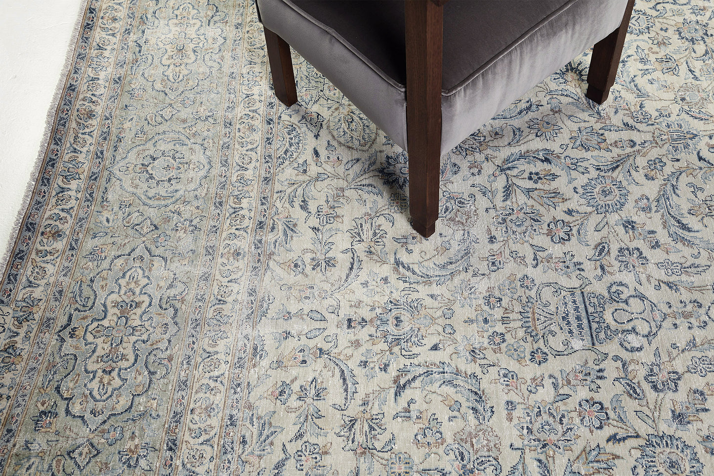 Vintage Distressed Persian Kashan