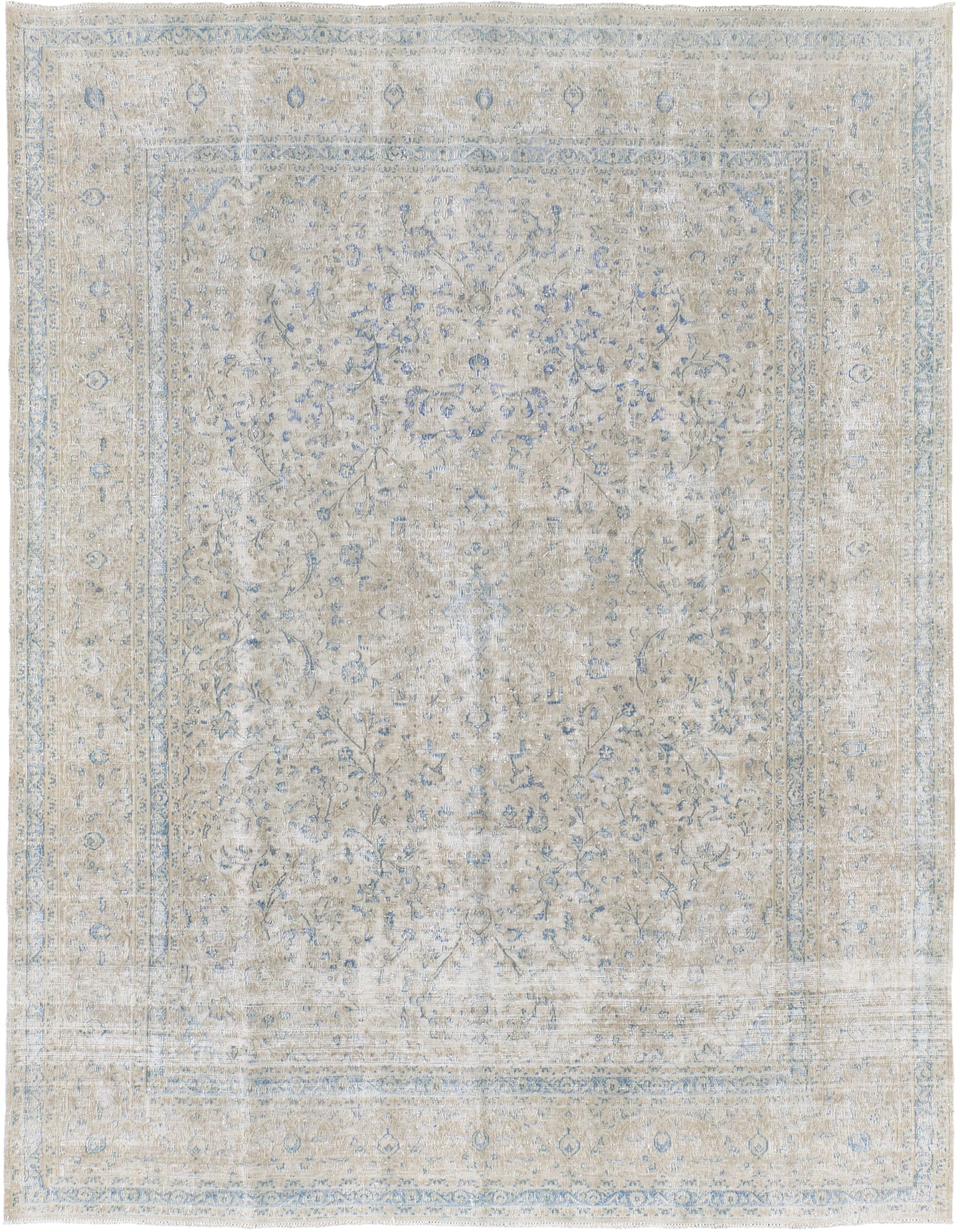 Vintage Distressed Persian Kashan