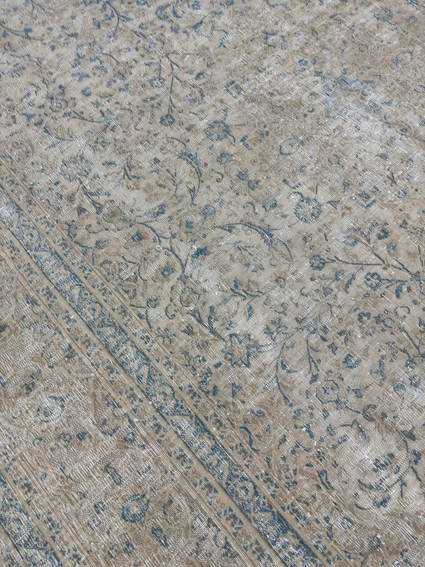 Vintage Distressed Persian Kashan