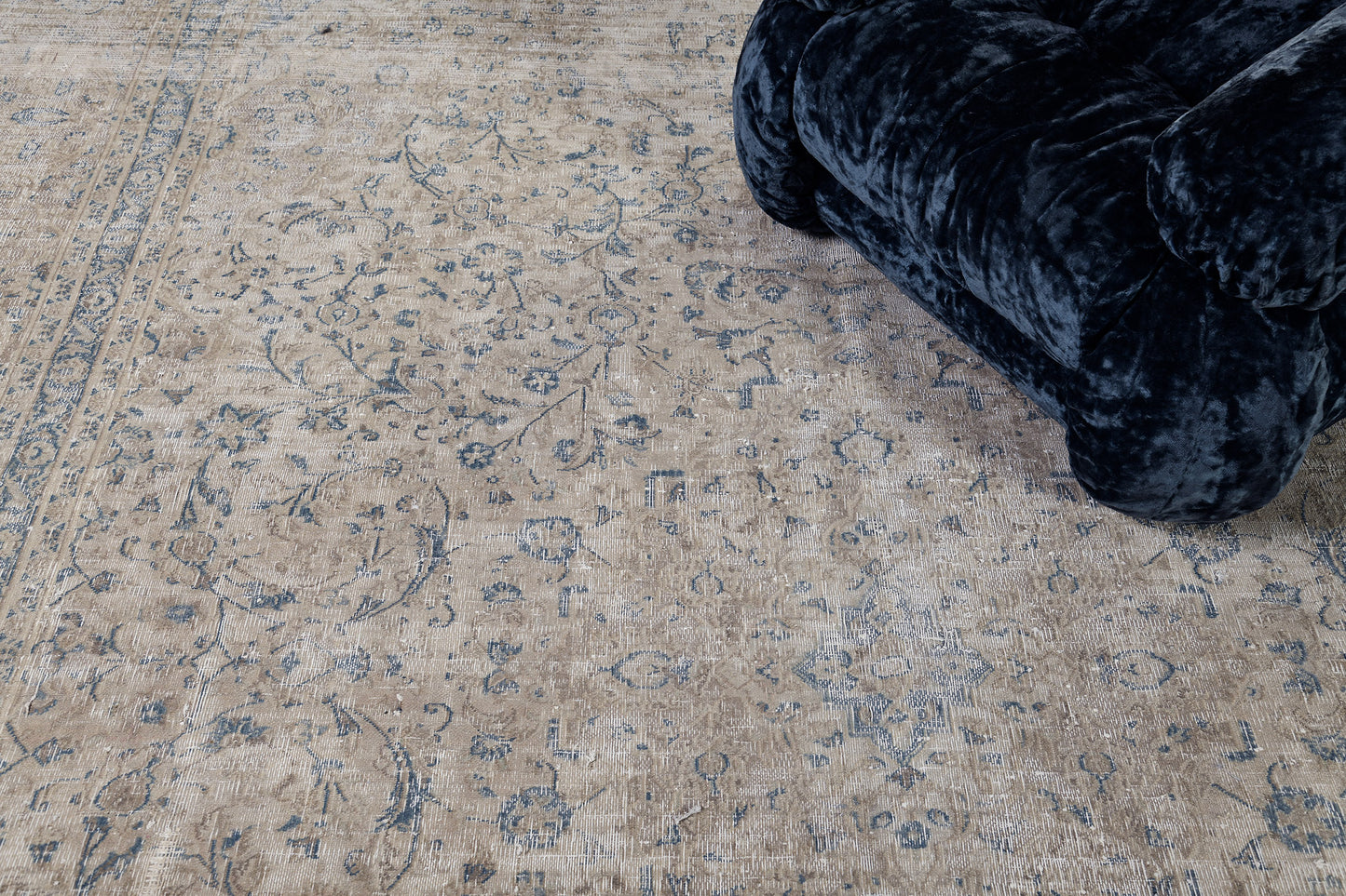 Vintage Distressed Persian Kashan