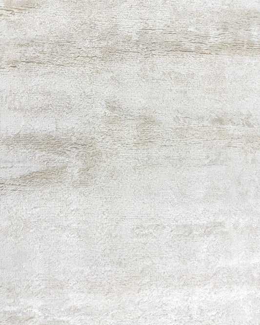 Semi Shaggy Silt, Loam Collection, White - overhead flat lay view