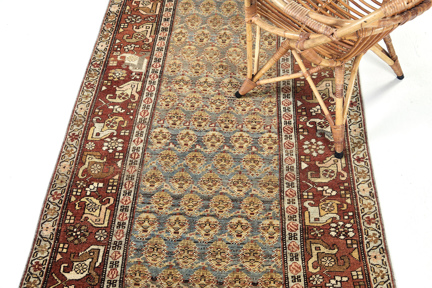 Vintage Persian Bidjar Boteh Runner