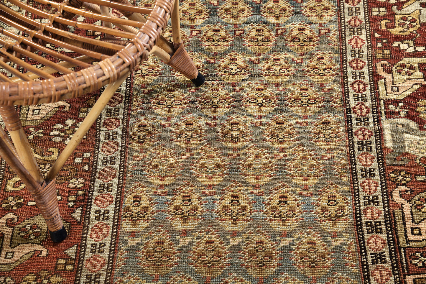 Vintage Persian Bidjar Boteh Runner