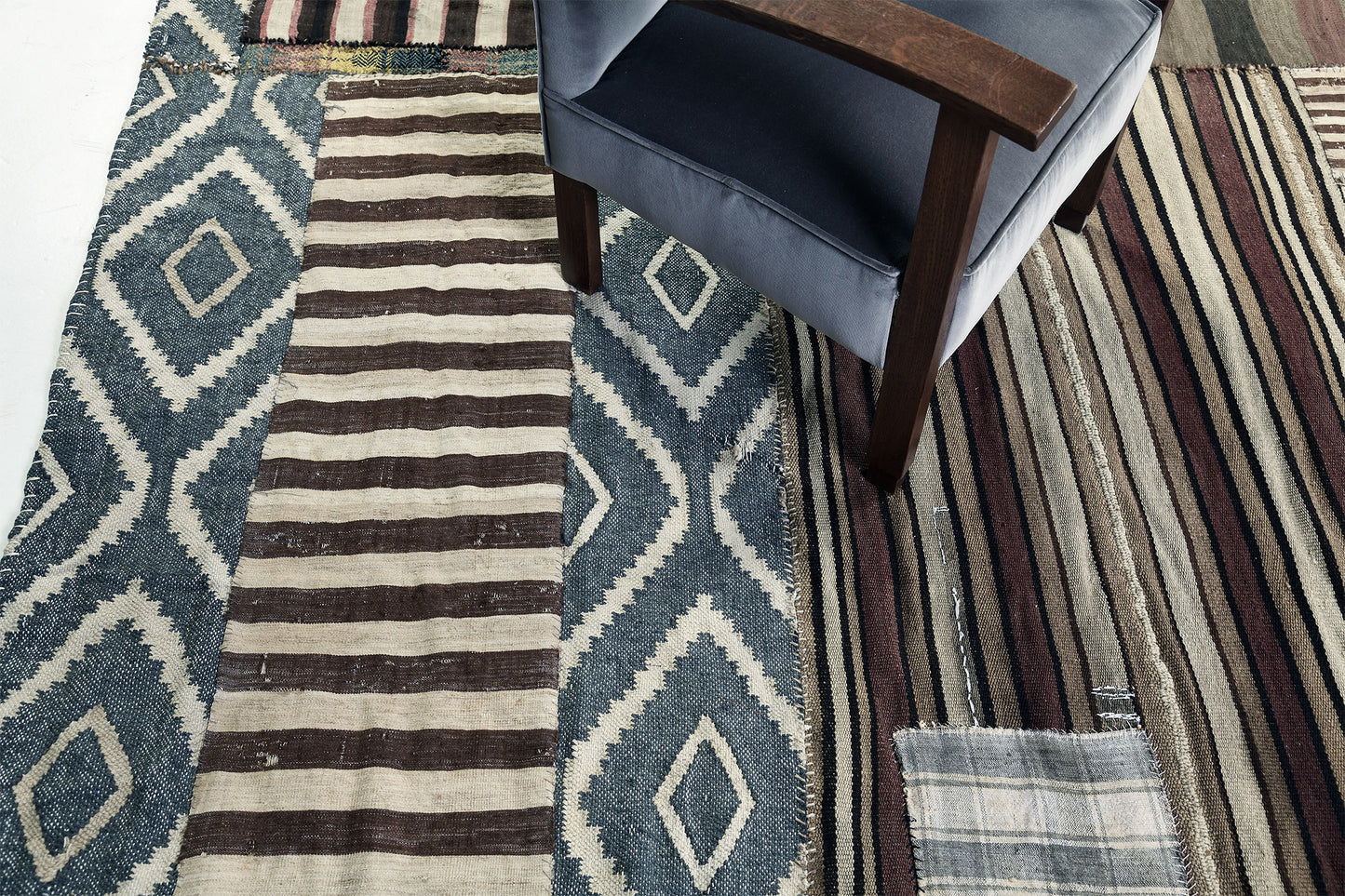 Vintage Persian Ghashghaei Kilim