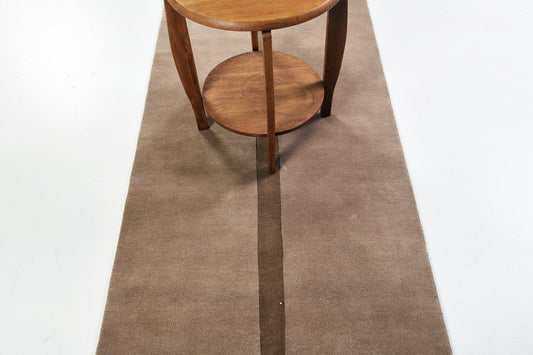 Hän.03 Runner by Jenni Lauri, Clay 1 - narrow runner - overhead flat lay view