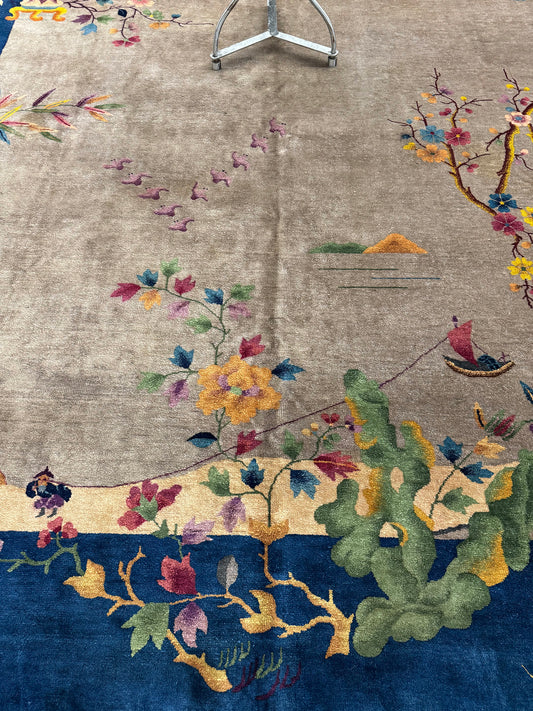 Antique Chinese Nichols Art Deco Rug