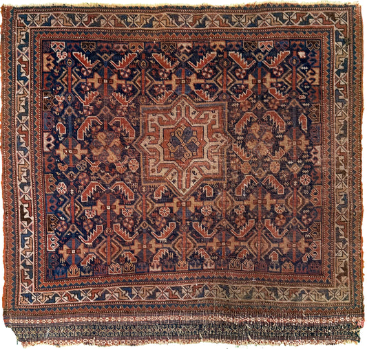 Antique Persian Quashghaei Bag Face