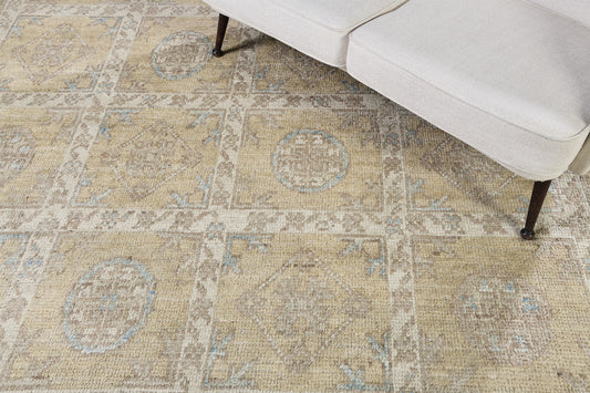 Mandira, Domicile Collection, Antique Gold - overhead flat lay view