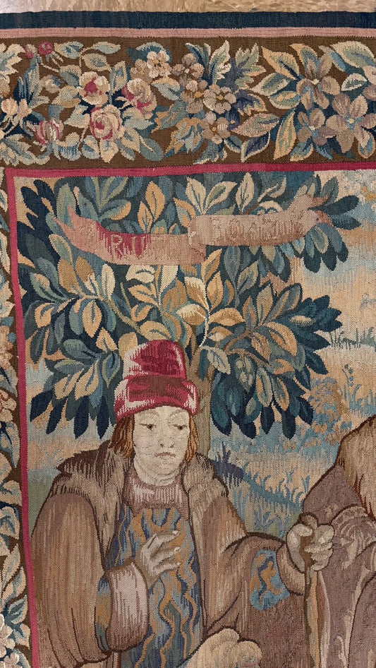 Antique Brussel Tapestry Silk Foundation