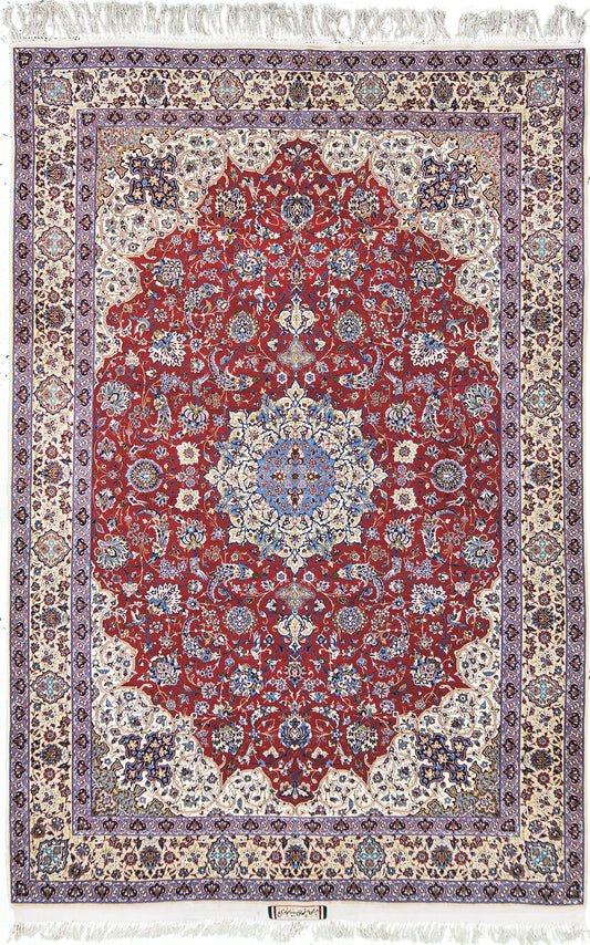 Vintage Persian Tabriz Signed by Sanaieh