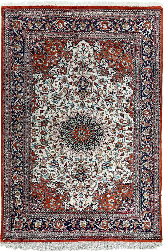 Vintage Ex-Fine Persian Silk Qum