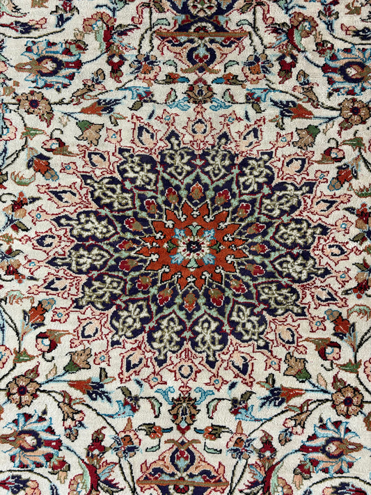 Vintage Ex-Fine Persian Silk Qum