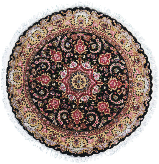 Vintage Fine Persian Round Tabriz