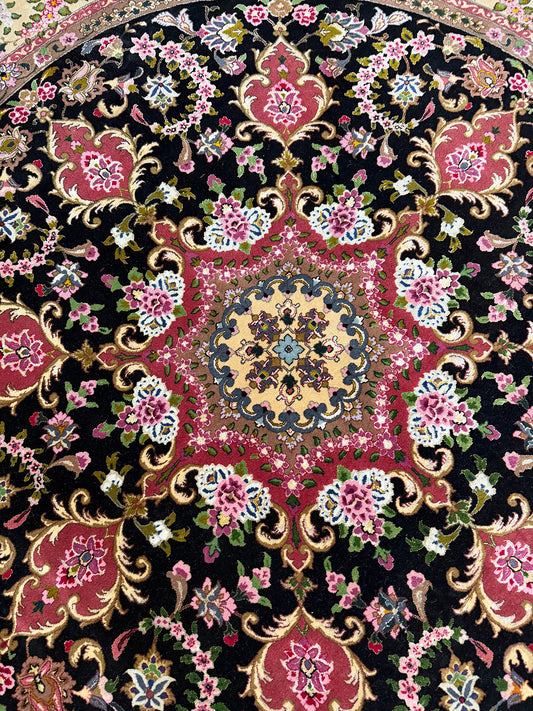Vintage Fine Persian Round Tabriz