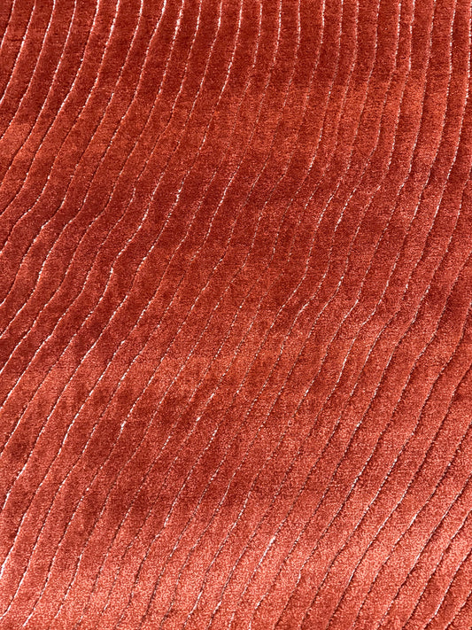 Sands by Claudia Afshar, Rust - detailed border and fringe
