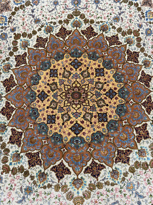 Fine Shahsavarpour Vintage Persian Tabriz Signed by Azizpour