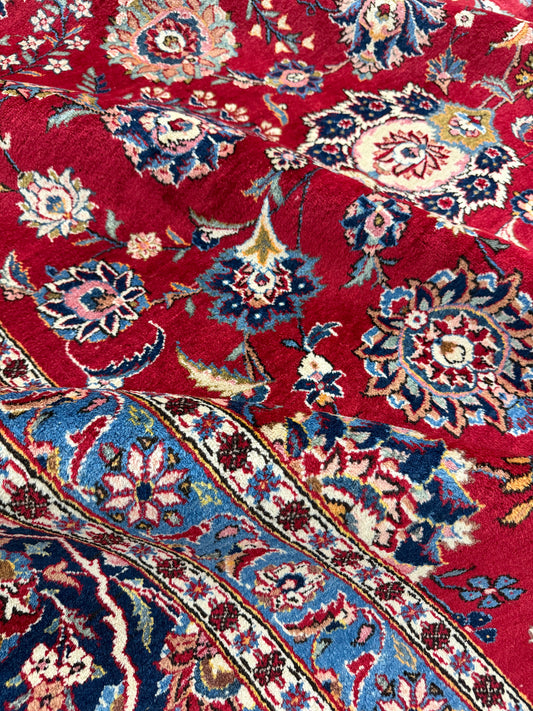 Vintage Persian Kashan Style Allover Design