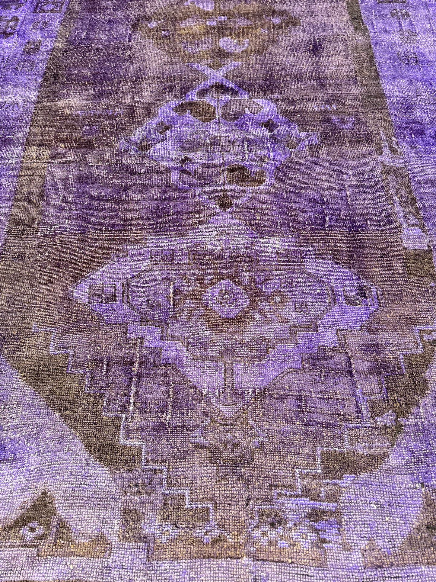 Overdyed Vintage Turkish Anatolian Runner