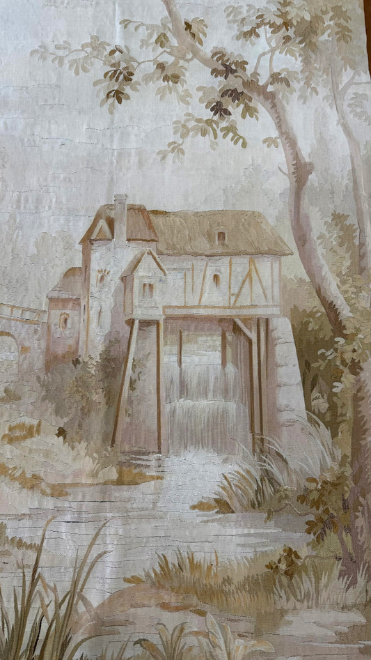 Antique Vertical French Tapestry