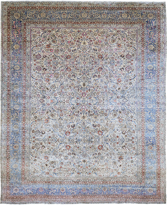 Antique Persian Mashad Signed by Amoghli