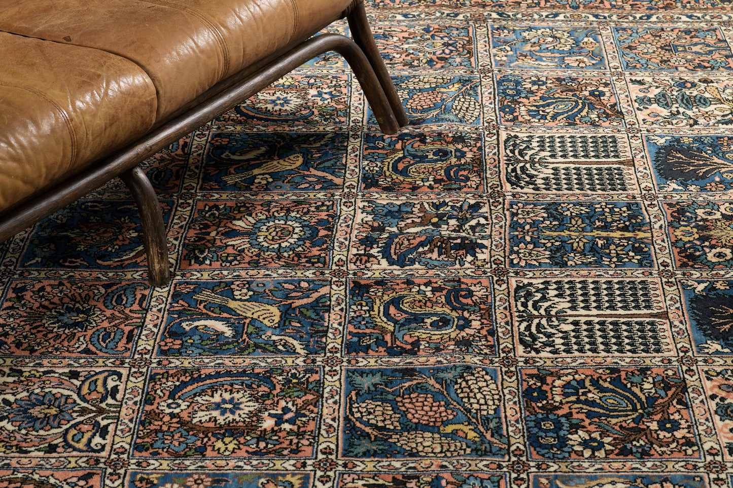 Vintage Persian Bakhtiari Garden Four Season Rug 52080