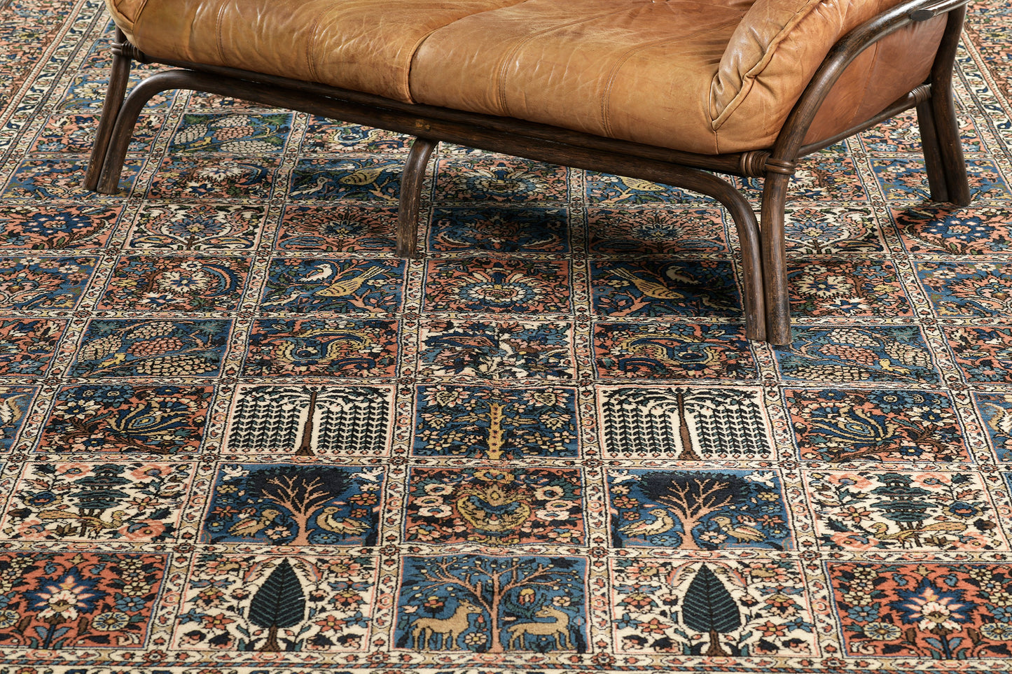 Vintage Persian Bakhtiari Garden Four Season Rug 52080