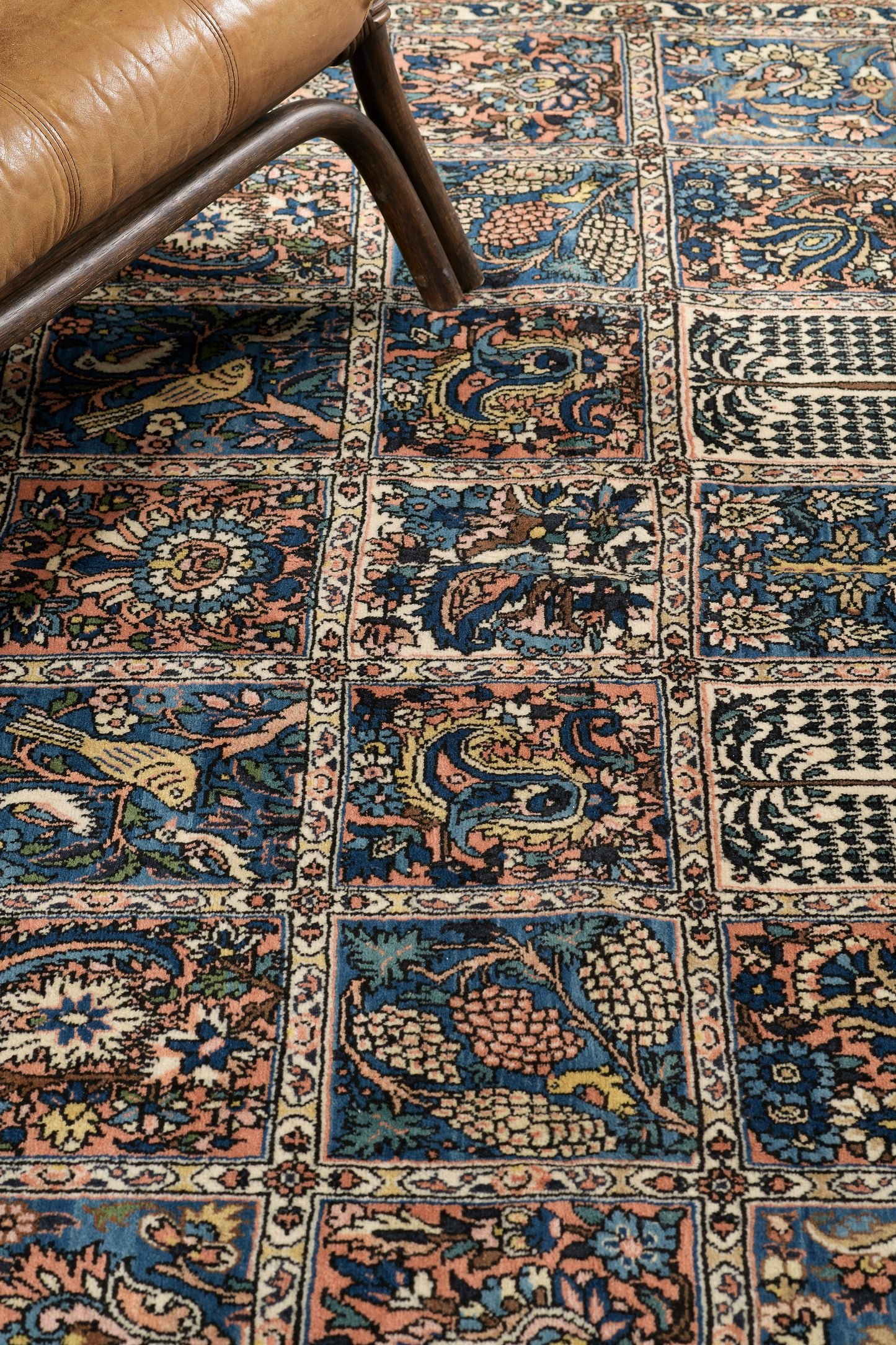 Vintage Persian Bakhtiari Garden Four Season Rug 52080