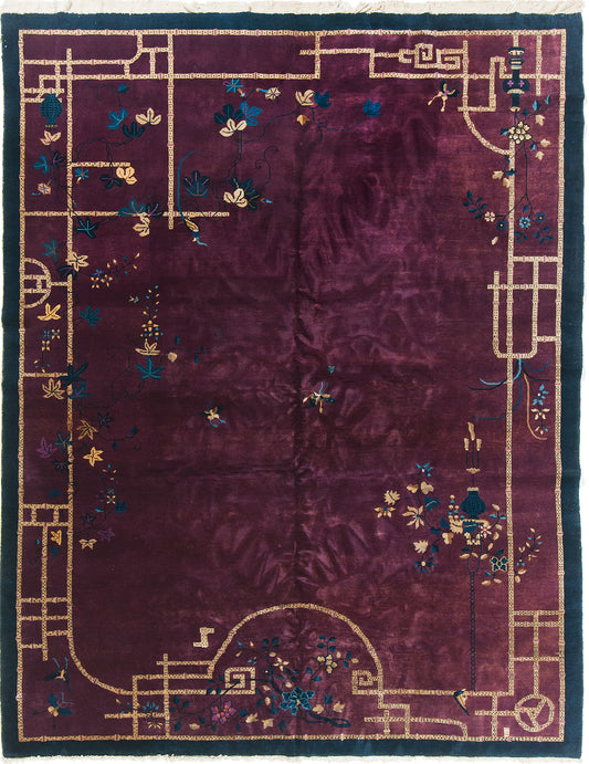 Vintage Art Deco Chinese Rug