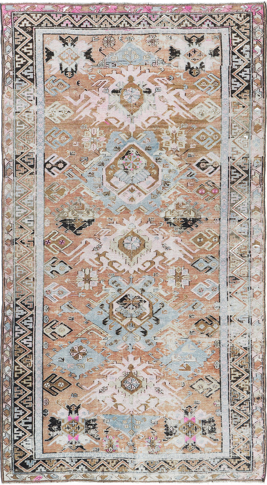 Antique Caucasian Tribal Soumak Rug