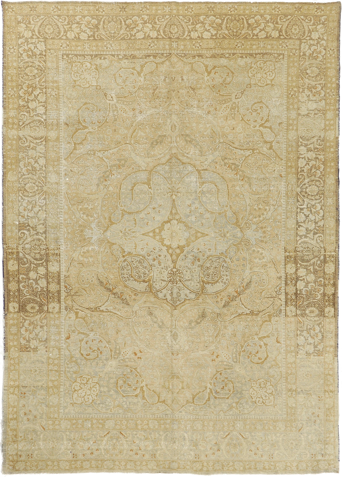 Persian Rug 4307 Vintage Persian Tabriz Rug Medallion  Design 57539