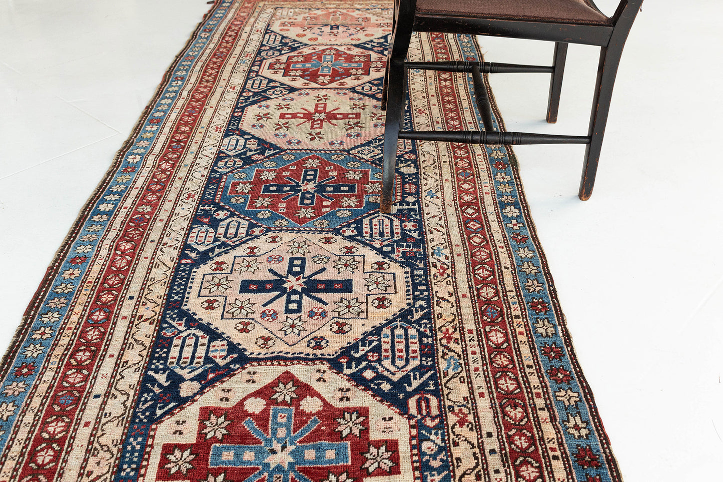 Antique Caucasian Kazak Runner