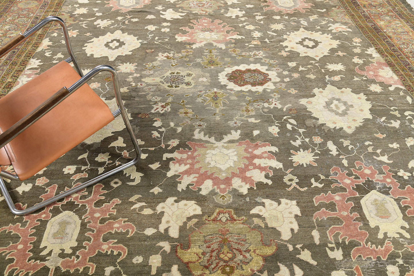 Antique Persian Sultanabad Rug Allover Design 57817