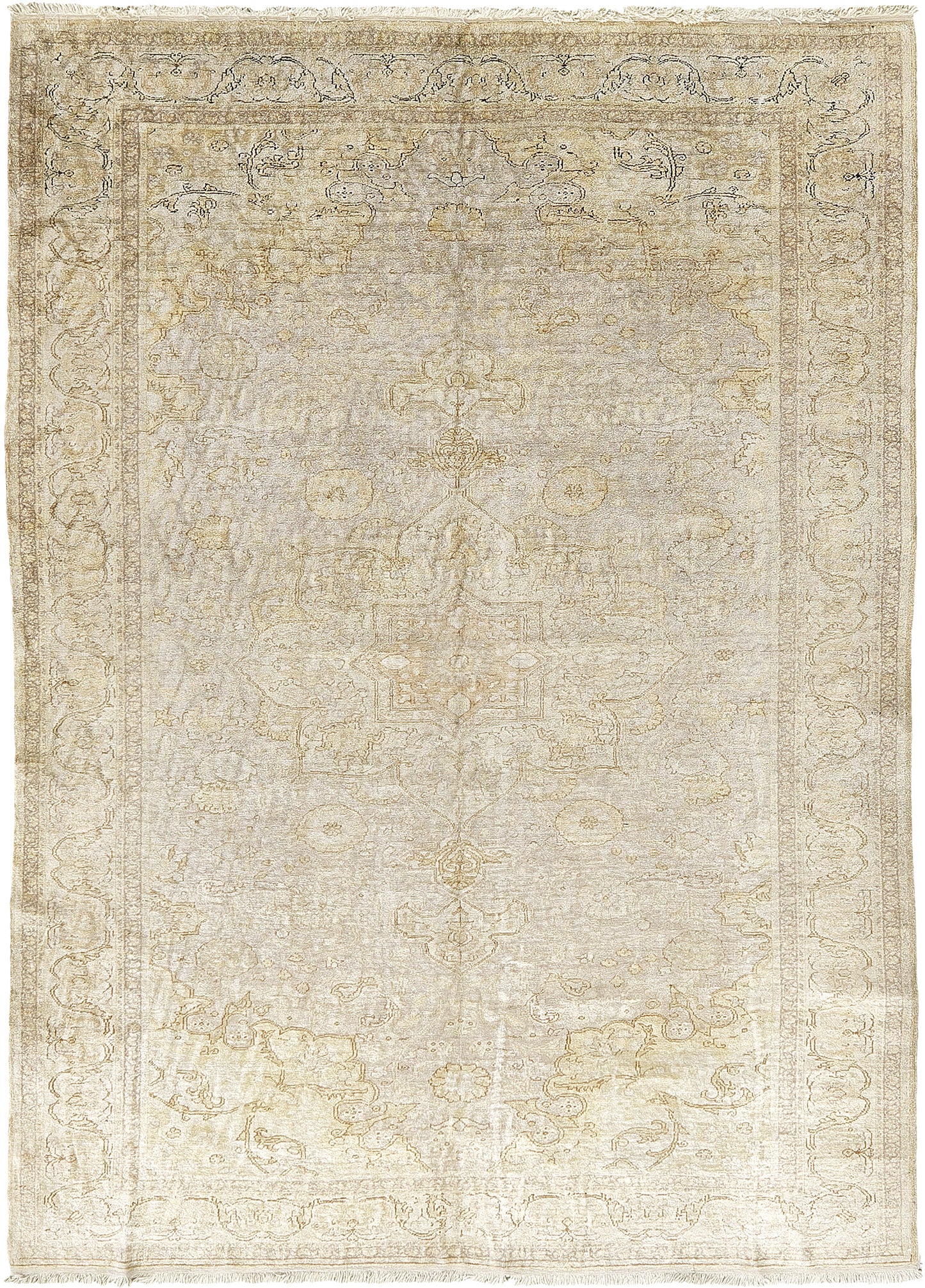 Antique Turkish Sivas Silk Rug