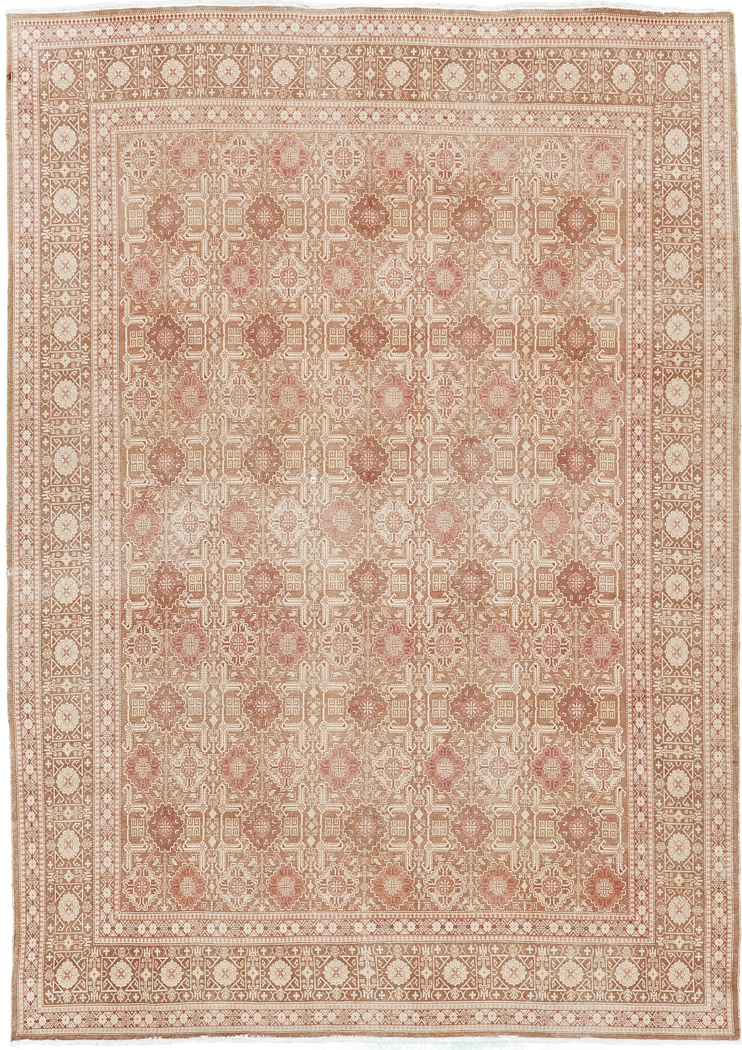 Vintage Persian Tabriz Rug Allover Design 58152
