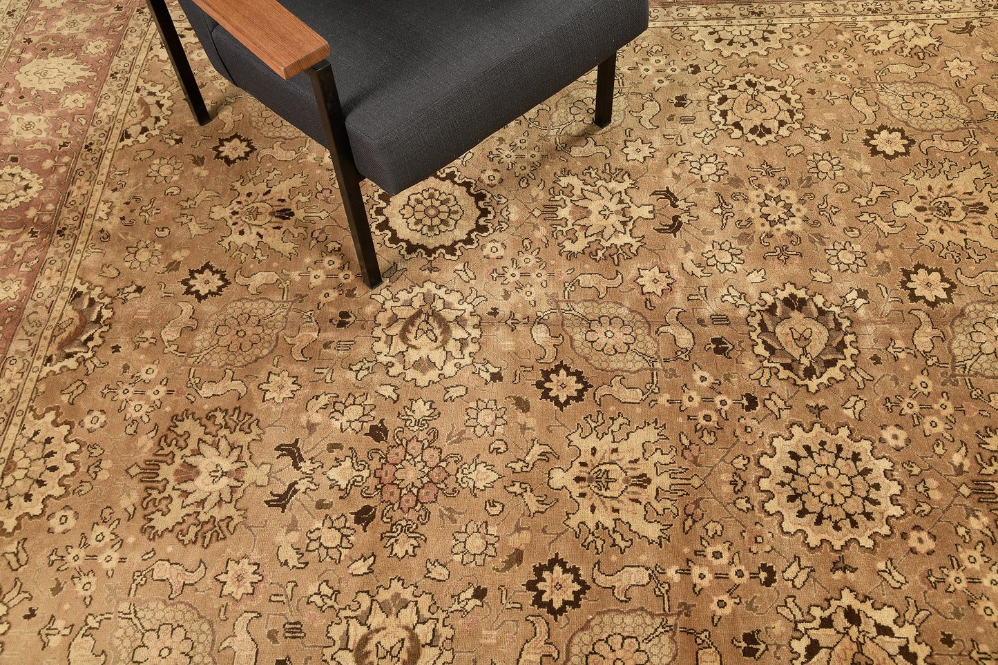 Vintage Persian Tabriz Rug Allover Design 58634