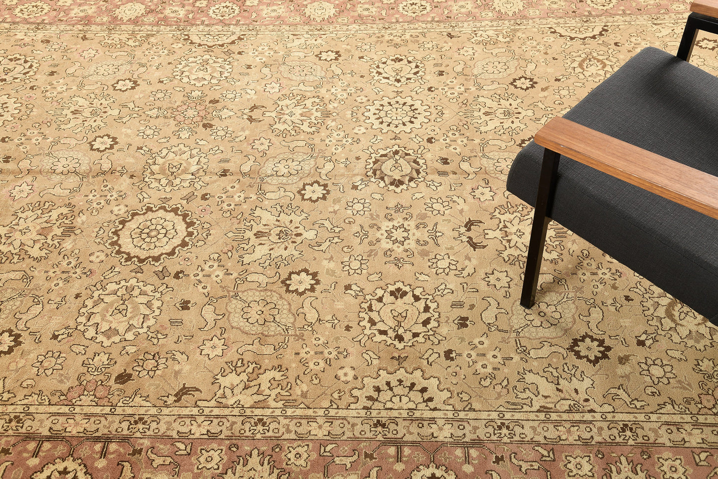Vintage Persian Tabriz Rug Allover Design 58634