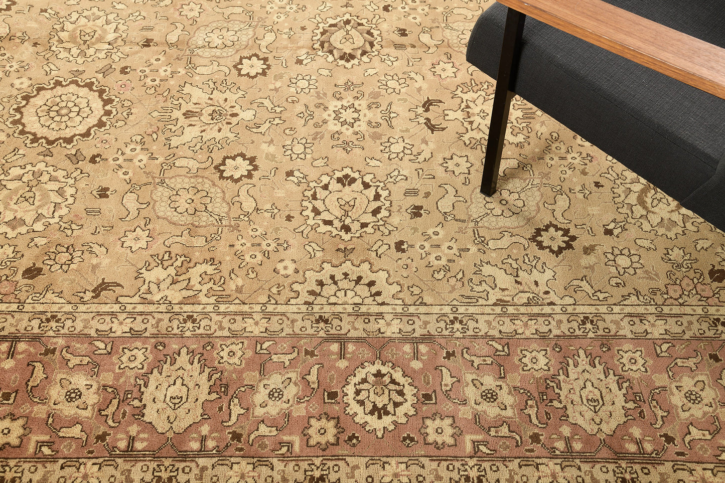 Vintage Persian Tabriz Rug Allover Design 58634