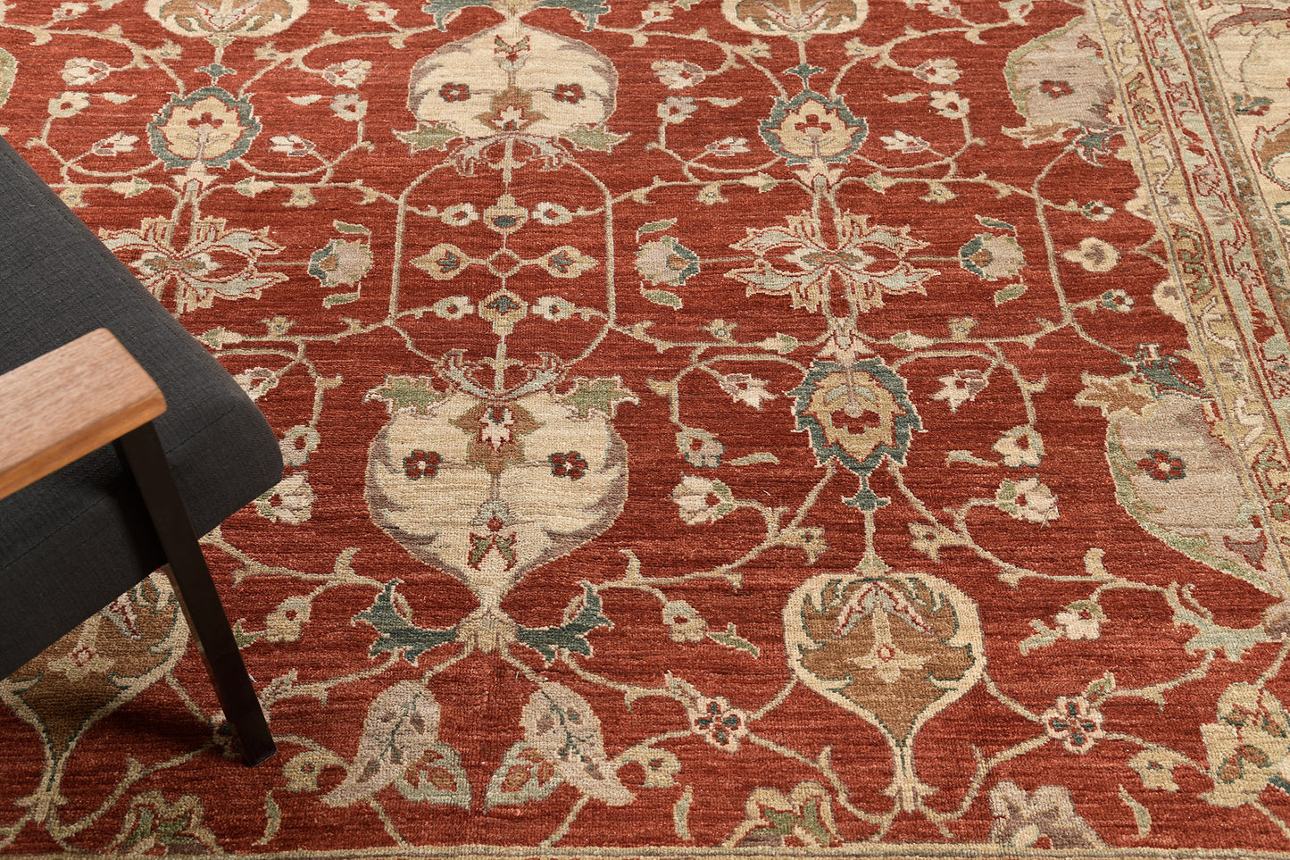 Natural Dye Oushak Design Rug D5081 Divine