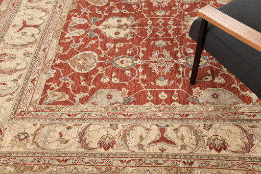 Natural Dye Oushak Design Rug D5081 Divine