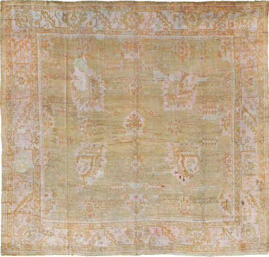 Antique Turkish Oushak Rug
