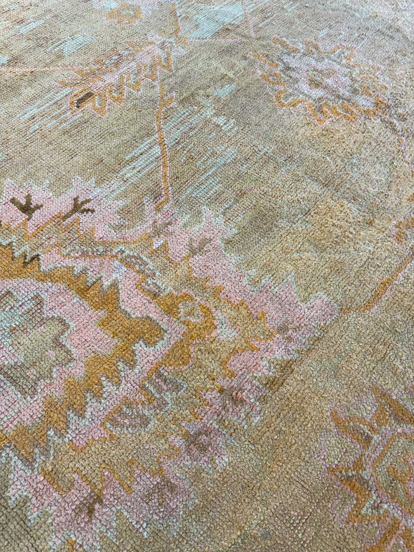 Antique Turkish Oushak Rug