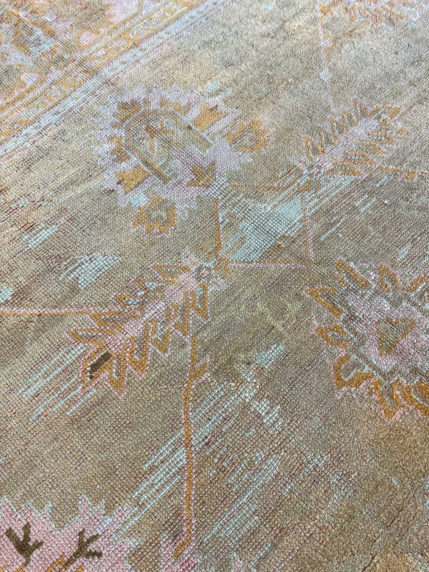 Antique Turkish Oushak Rug