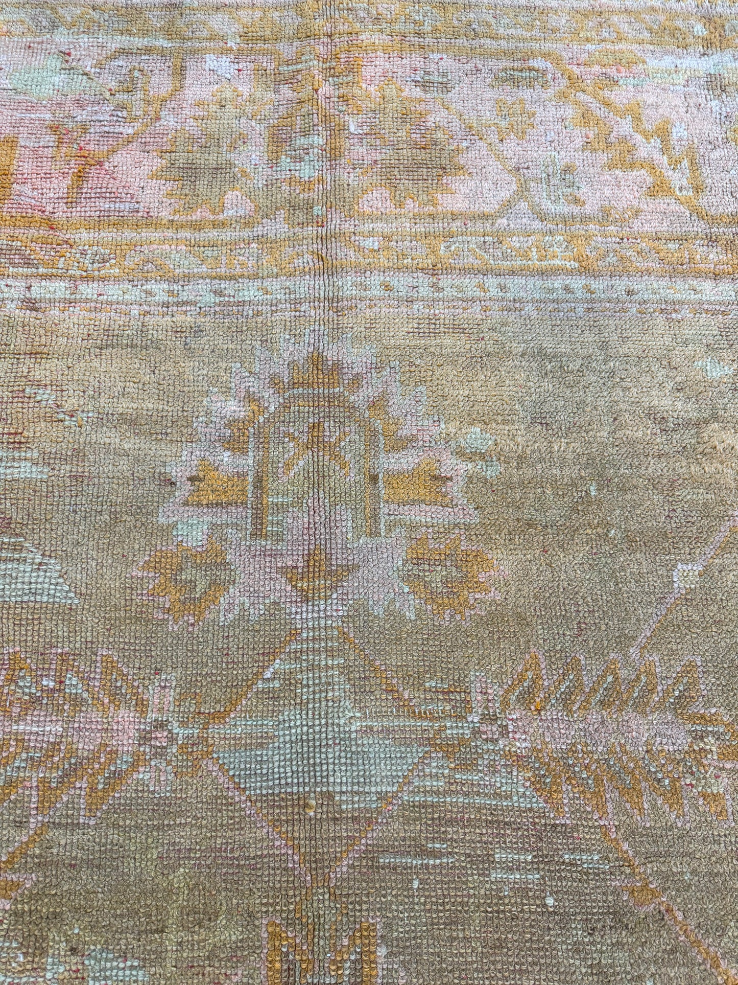 Antique Turkish Oushak Rug