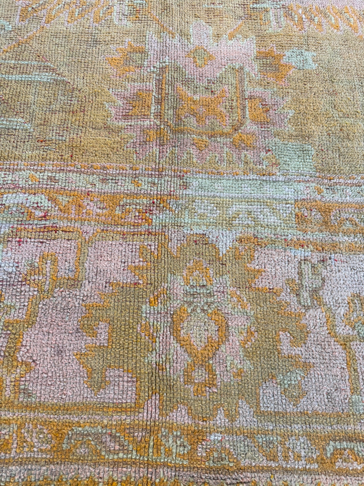 Antique Turkish Oushak Rug